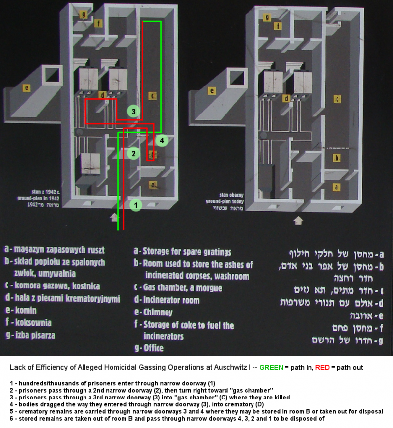Lack of Efficiency of Alleged Homicidal Gassing Operations at Auschwitz I