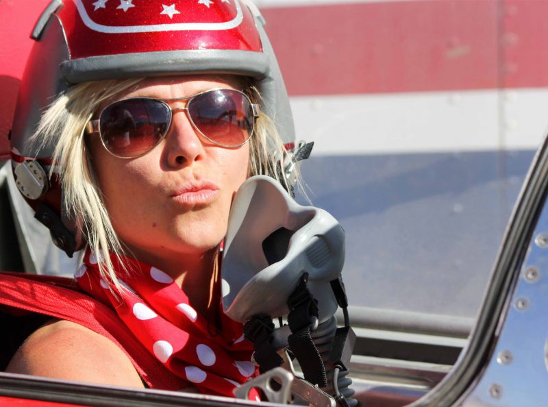 Jessi Combs in the North American Eagle Project car