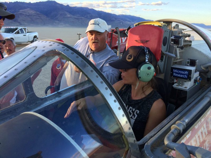 Jessi Combs in the North American Eagle Project car - 2