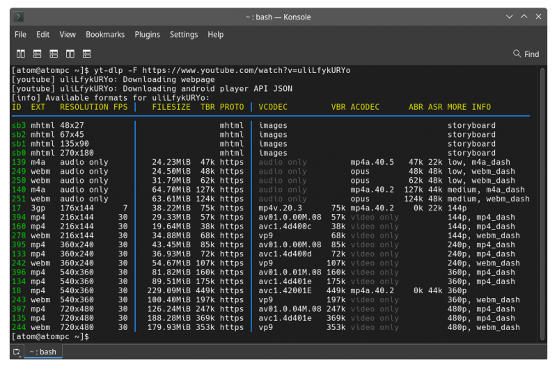 yt-dlp screen capture