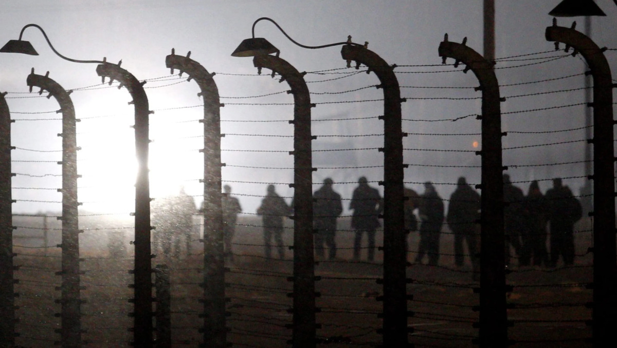 Auschwitz fenced perimeter