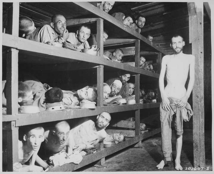 Popular Buchenwald barracks photograph.