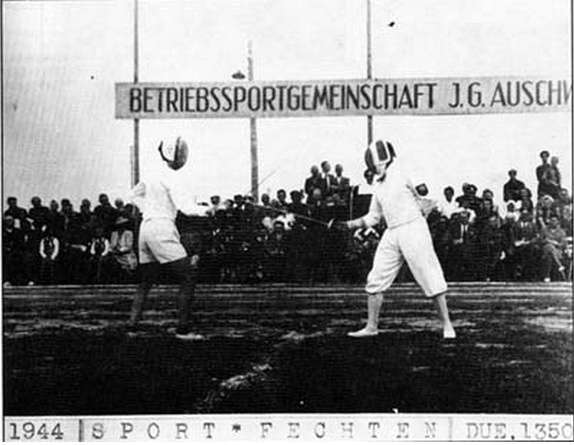 Fencing competition at Auschwitz