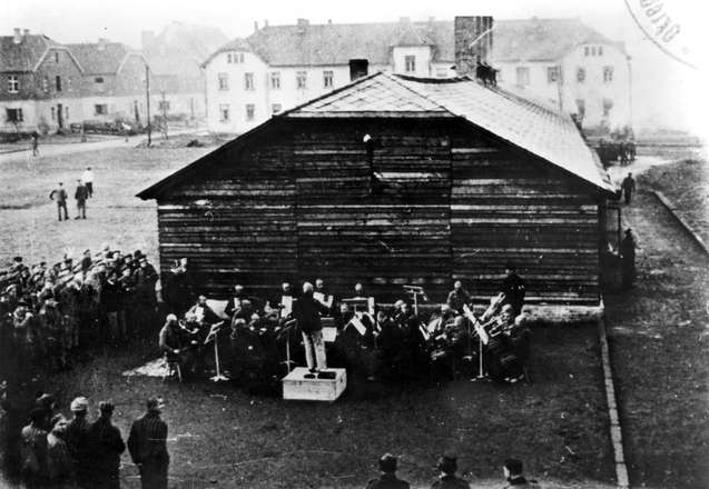 The Auschwitz camp orchestra. Photograph taken by the SS, 1941