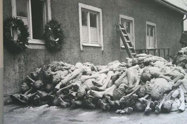 Corpses at Buchenwald concentration camp