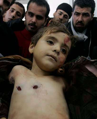 Young boy killed by the Israeli IDF during Israeli Operation Cast Lead